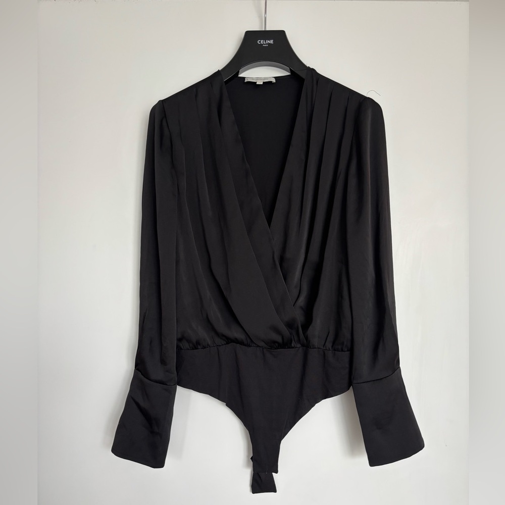 Favorite Daughter The Date Blouse - Black Women's Wrap Top / Bodysuit